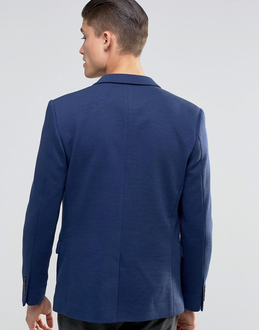 Homme Jersey Pique Blazer in Slim Fit