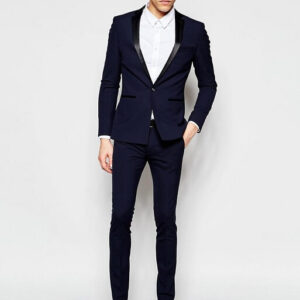 Super Skinny Tuxedo Suit In Navy