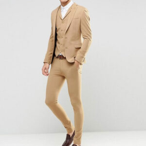 Super Skinny Fit Suits In Camel