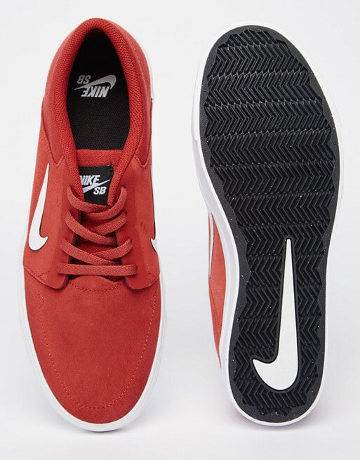 Nike SB Portmore Trainers In Red